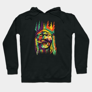 Shaman Warrior Tribal Style Modern Colors Hoodie